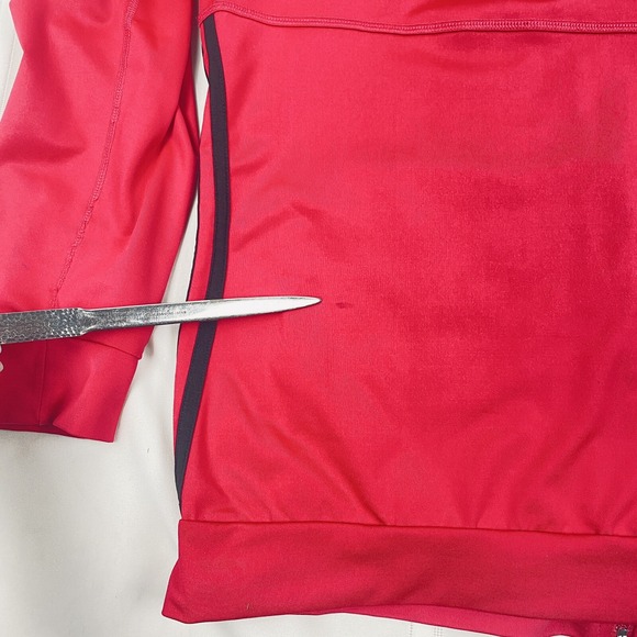 Adidas Pink Track Jacket Womens Large Climalite Full Zip 3 Stripe Activewear - Picture 8 of 15